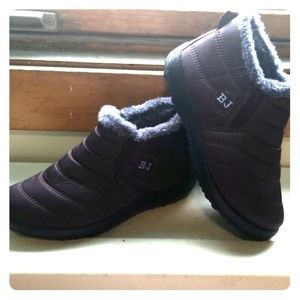 Dark brown, waterproof, soft, warm childrens boots